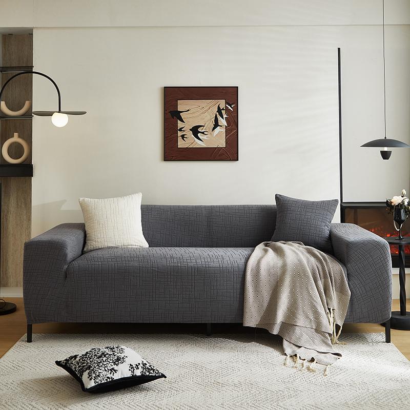 

1 шт. Эластичный чехол на диван Жаккардовый Нескользящий Чехол на диван Однотонный Защитник Мебели для дивана на Четыре Сезона для Гостиной 1pc 2 Seater