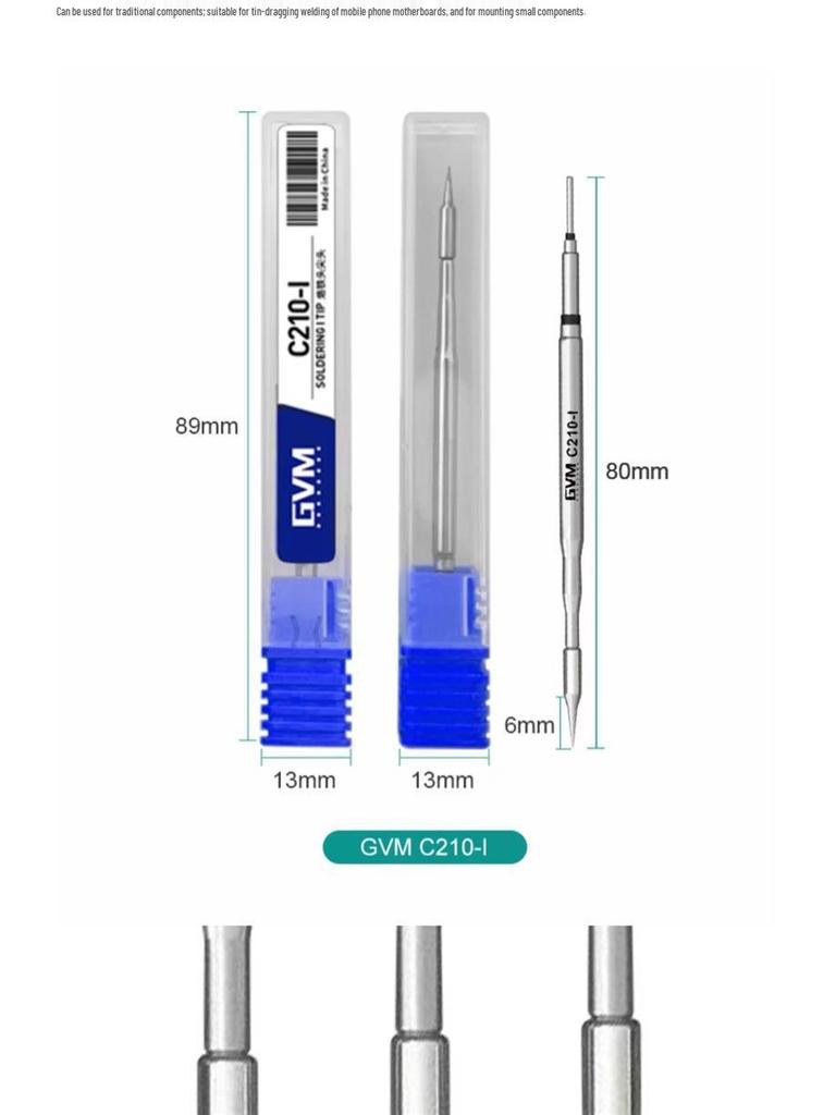 S-210 Soldering Iron Tip for T210/S210/T26 Station Handles - Heating Core and Knife Tip