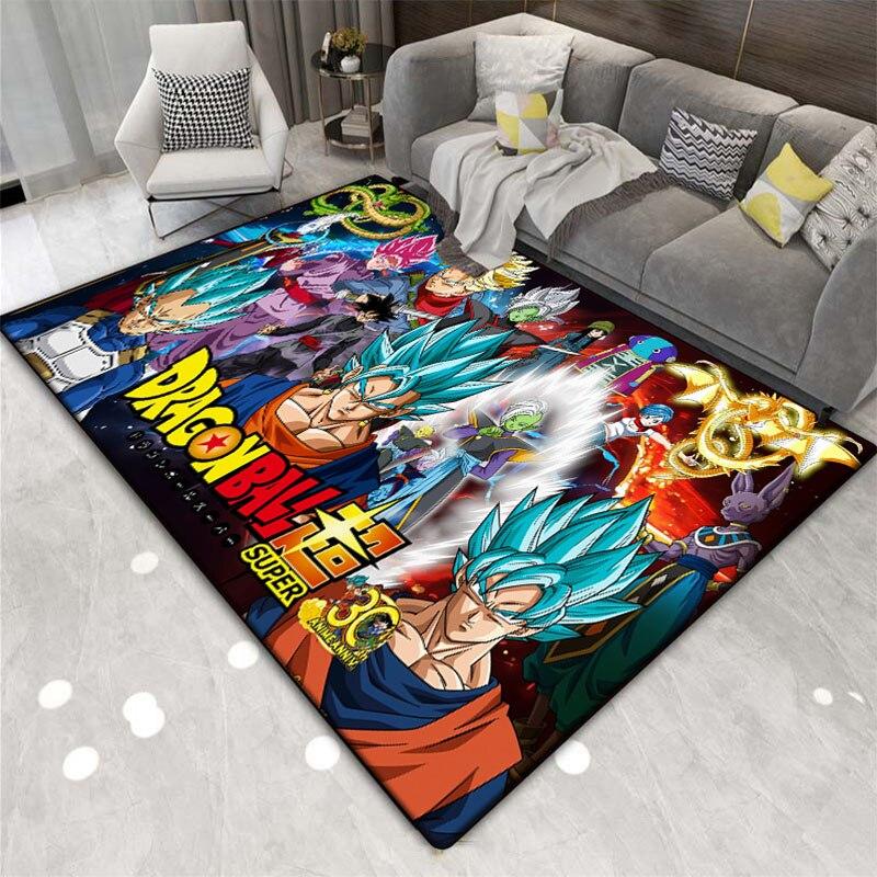Imprimare 3D sufragerie pătrat desen animat japonez DragonBall covor joc baie bucătărie preș covor multifuncțional antiderapant.