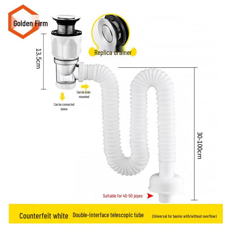 Universal Basin Pop-Up Drain Pipe Universal