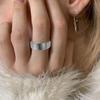 Set of 7 Stylish DIY Drip Glue Crafte Rings Jewelry Charm Versatile Rings Jewelry Set with DLY Drip Glue Craftsmanship