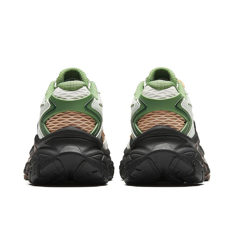 New ANTA Star Moon Series Chunky Sneakers Women's Low Top Green Brown 922418880-4