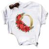 Custom Name Letter Combination Women's High Quality Printing Women Clothing Tops Goth Graphic T Shirts Kawaii Clothes Tee