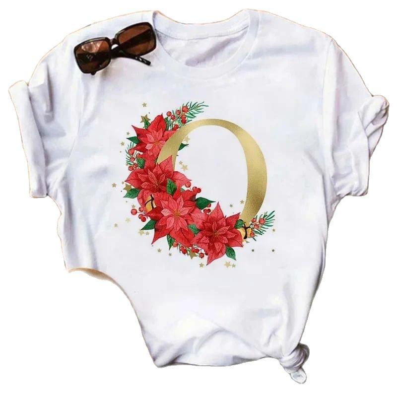 Custom Name Letter Combination Women's High Quality Printing Women Clothing Tops Goth Graphic T Shirts Kawaii Clothes Tee