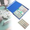 15mm Mahjong Game Set Mini Travel Mahjong Set Chinese Traditional Mahjong Games Mahjong Tiles Set for Travel Family Leisure Time
