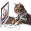 PetShare Mini Funny Carboard Cat Laptop & Computer TV Scratcher for Indoor,Cute Tini Scratching Pet Toy  Scratch Pad