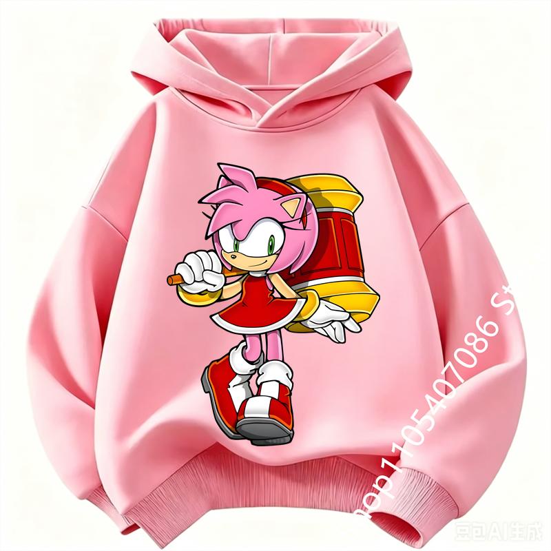 Boys Girls Outfits Clothing Kids Cute Cartoon Thick Hoodie Fashion Soft Clothes Sweatshirt