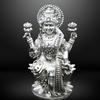 Goddess Lakshmi Laxmi Devi MATA Idol - 4.5 Inches Polystone Material Murti - Colour- Brass, Silver – Perfect Statue
