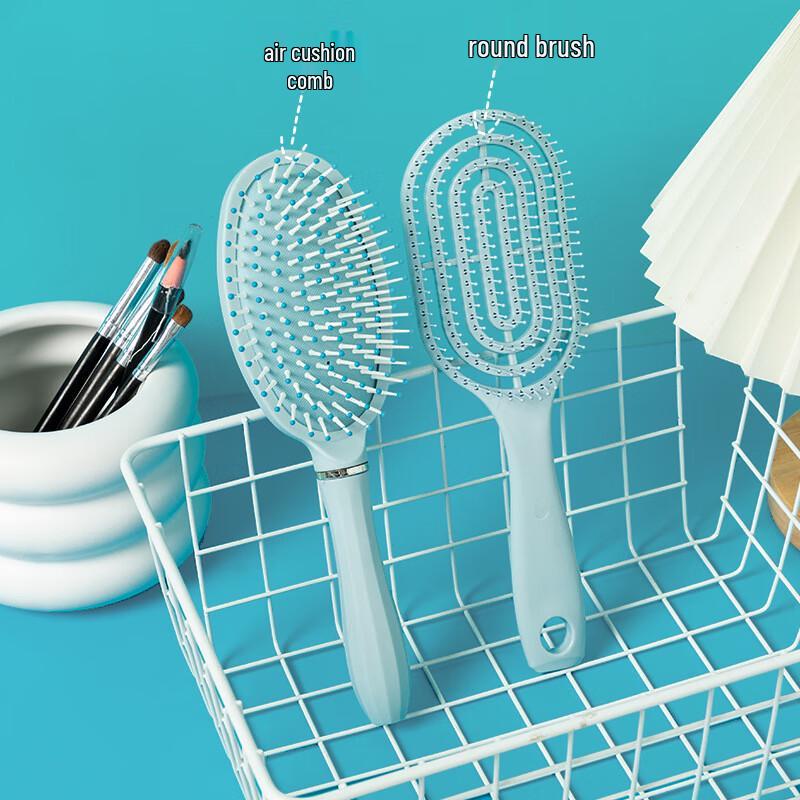 Sinle Fluffy & Air Cushion Comb Set