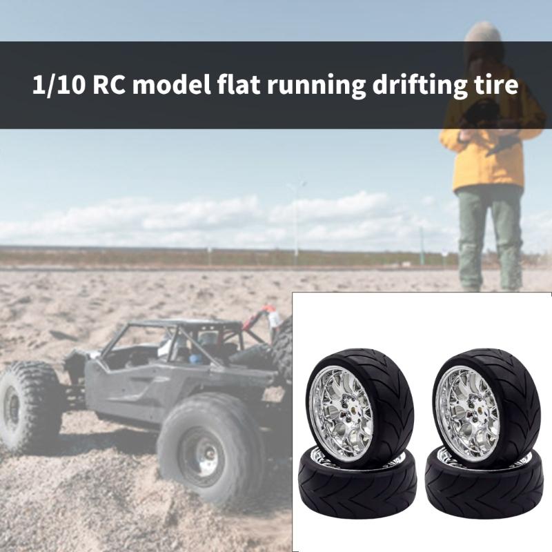 Precise Remote Control Replacement Wheel Tires with 12mm Adapter for 1/10 Model Car Drift Car Modification Accessories