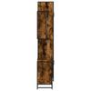 3 Piece Bathroom Furniture Set Smoked Oak Wood Based Material