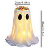 Ghost Halloween Decorations Outdoor 8 Modes LED Lights Standing Candy Bowl Standing Ghosts Halloween Candy Holder For Outdoor