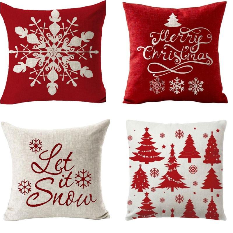 

Новый горячий модный рождественский чехол для подушки, наволочка для дивана, праздничные декоративные наволочки, льняная наволочка 45x45 см
