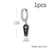 Gothic Coffin Cross Dangle Earrings for Men, Waterproof Stainless Steel Punk Earrings, Unique Fashion Piercing Jewelry Gift