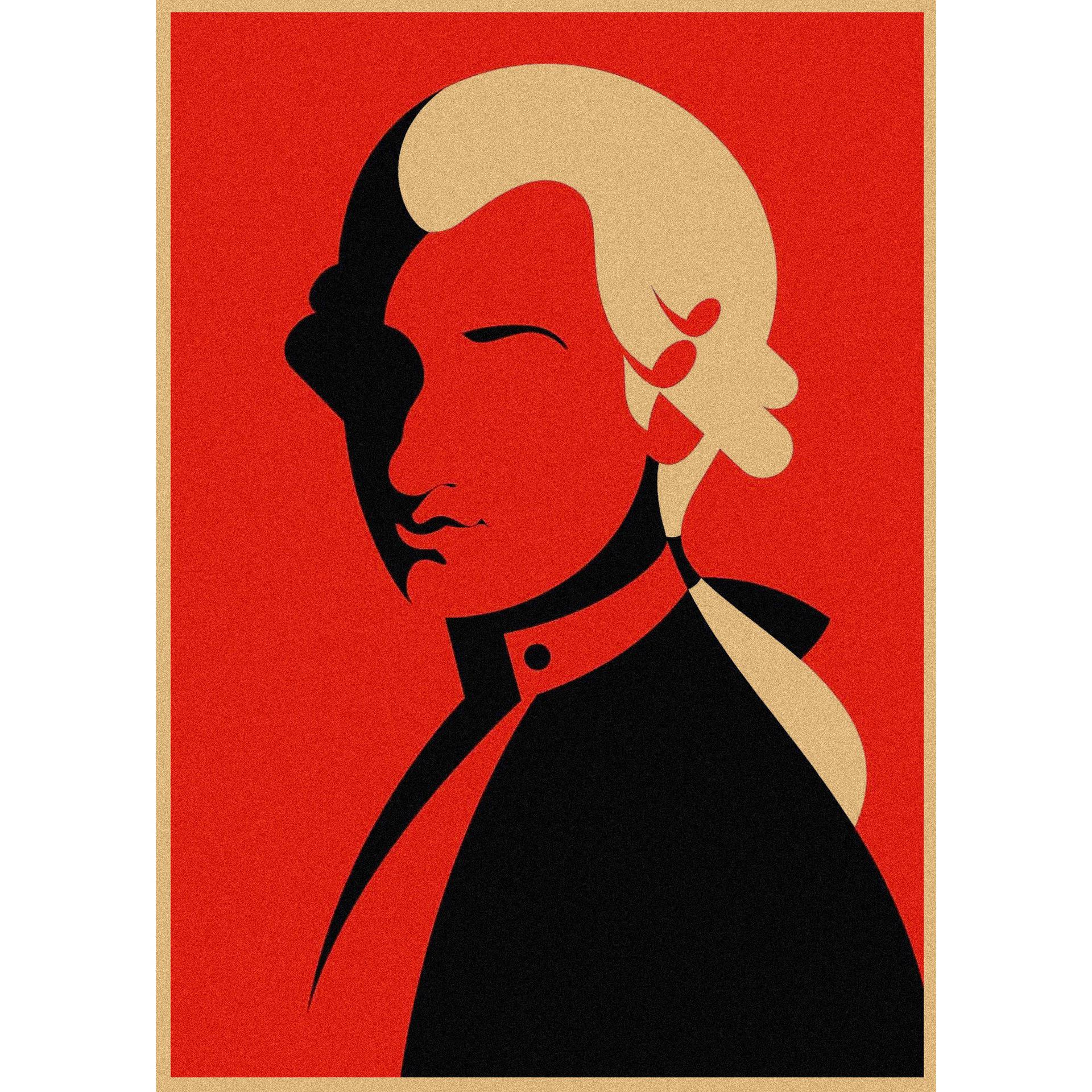 

Malika Favre Retro Girl Illustration Kraft Paper Poster for Bar or Cafe Wall Decor 29.7X42cm(A3 size）