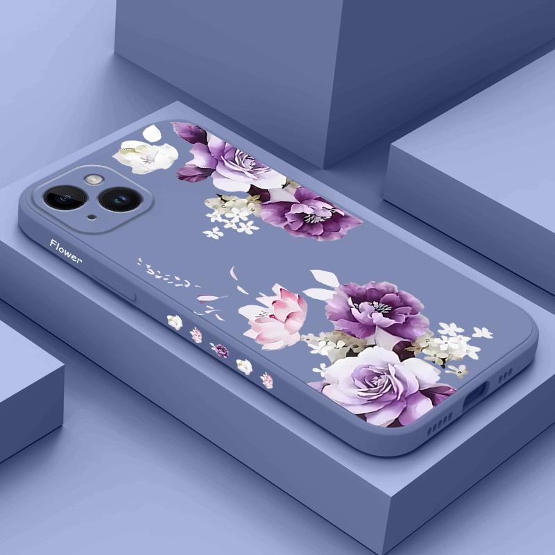Beautiful Peony Phone Case For iPhone 16 15 14 13 12 11 X XR XS Plus Pro Max Mini Silicone Cover