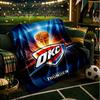 Thunder OKC Basketball Blanket Lightweight Flannel Bedding Blanket Perfect for Travel, Camping, Living Rooms, Offices, Sofas, Fan Christmas Gift
