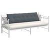 Back Cushion Dark Grey 180 x 50 cm Cord Fabric