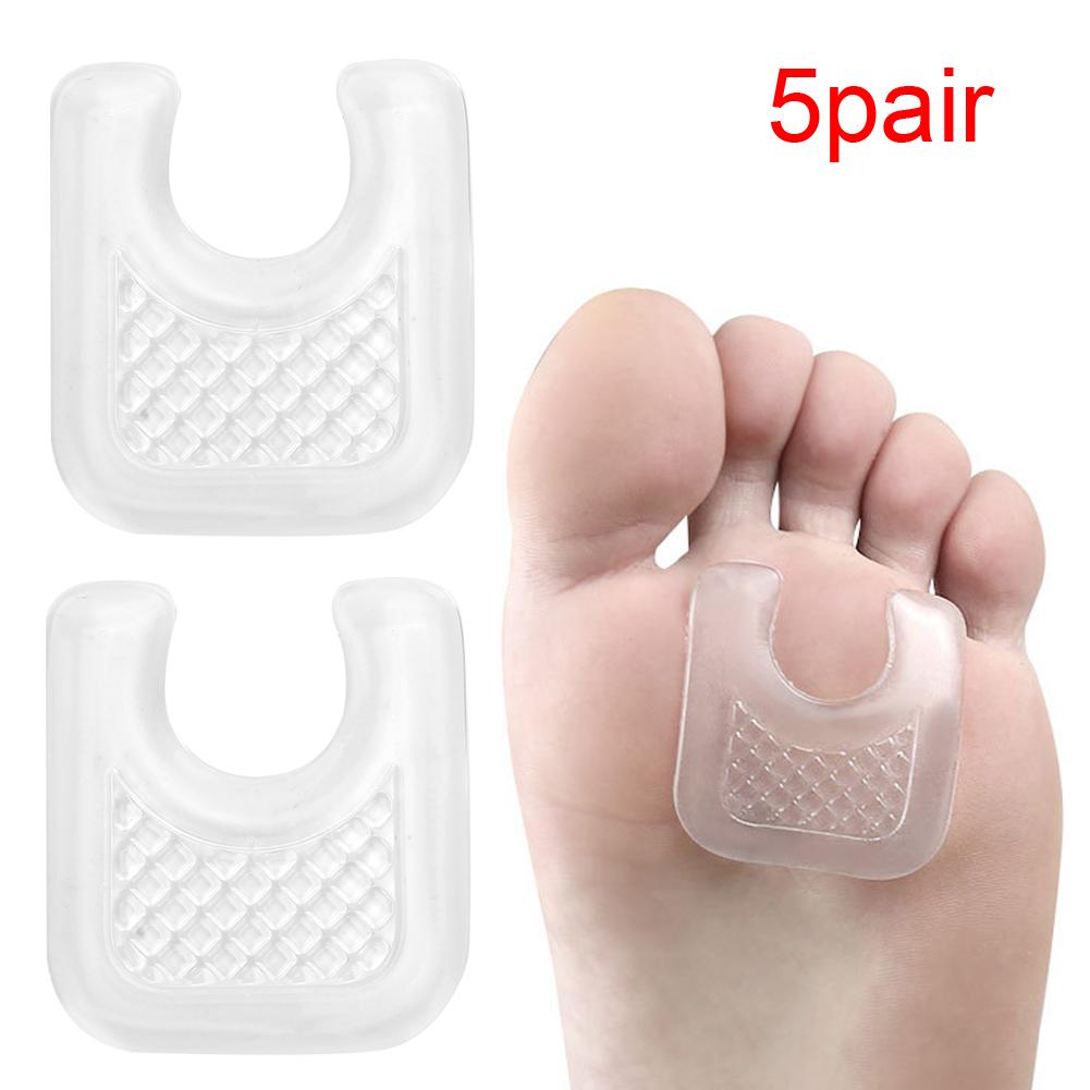 5 Pair of Multifunction Gel Transparent Heel Cushion Non Slip Pain Relief Foot Pads Shoe Insoles