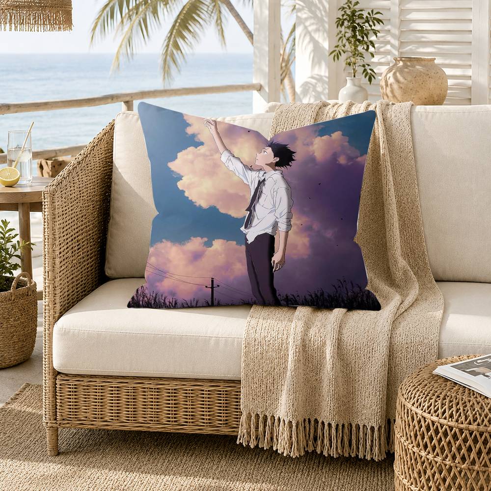 A Silent Voice Shoya Nishimiya Pillow Case for Sofa Living Room Home Office Decor Protective Cover