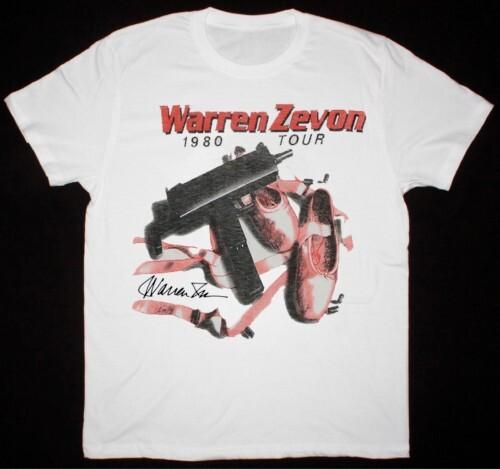 1980 Tour Warren Zevon Shirt Short Sleeve White Unisex T-Shirt L