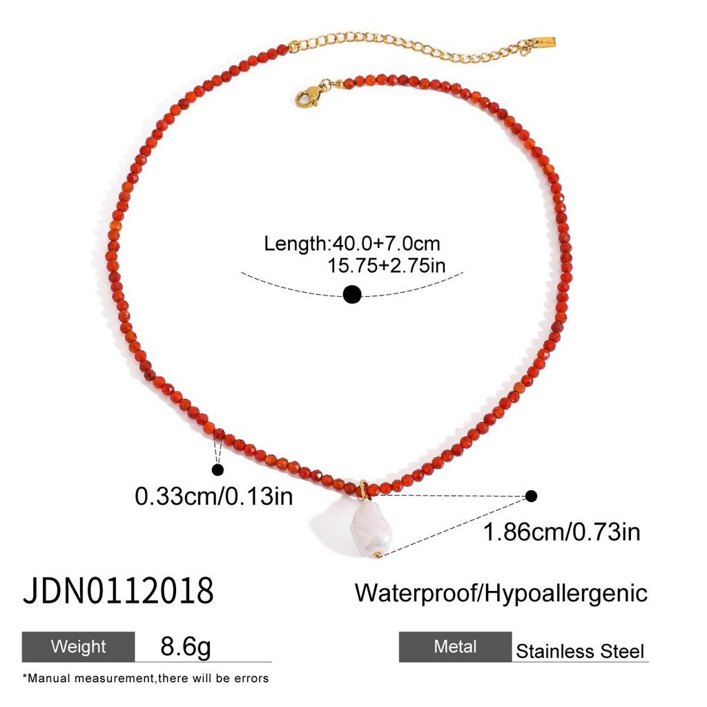 Uworld Beach Ocean Vacation Style 18K Gold Color Stainless Steel Sun Starfish Pendant Necklace Natural Stone Bead Necklace Women