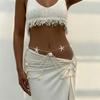 Summer Starfish Shell Layered Waist Chain for Women Gold Tone Adjustable Multi Strand Beach Body Chain Bohemian Jewelry