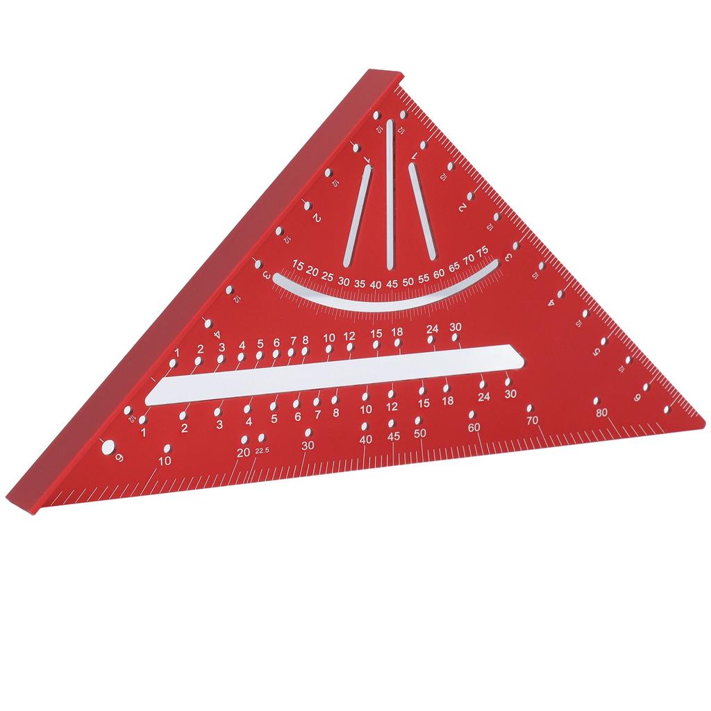 7 Inch 90 Degree Rafter   Protractor Aluminum Alloy Woodworking Triangular Ruler Multi Angle Msuring Marking Tool