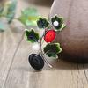 Exquisite retro green elegant classical brooch women's ethnic style coat cardigan corsage temperament versatile pin accessories