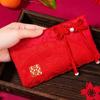 Embroidery Wedding Hongbao Blessing Words Red Pockets Brocade Red Envelop  Spring Festival