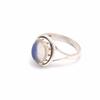 Opalite 925 Sterling Silver Ring, Oval Gemstone Handmade Women Boho Ring Jewelry