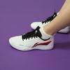Li Ning Comfortable Simple Shock Absorbing Wear Resistant Breathable Non Slip Low Top Training Shoes Unisex Sneakers White Black Red APTU005-3