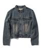 Supersub Washed Crop Denim Jacket - Washed Blue