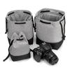 Waterproof Camera Lens Bag Padded Protective Case For Photography Accessories Storage With Oxford Leather Detail