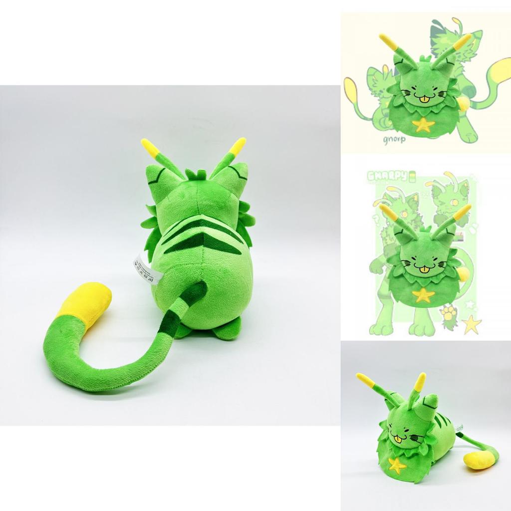 Nouveau Gnarpy Découvre Internet Robot Chat Vert Peluche Poupée Pour Enfants