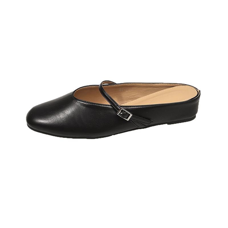 

Внутренние тапочки, увеличивающие рост, лето 2025, новые повседневные сандалии с квадратным носком и неглубоким ртом, сандалии с мешковиной на голенище, тапочки с пряжкой в одно слово 35 чёрный