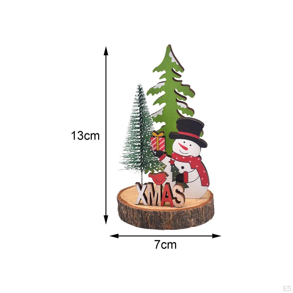 Christmas Tree Decoration for Tabletop Use, Wooden Centerpiece Indoor Events