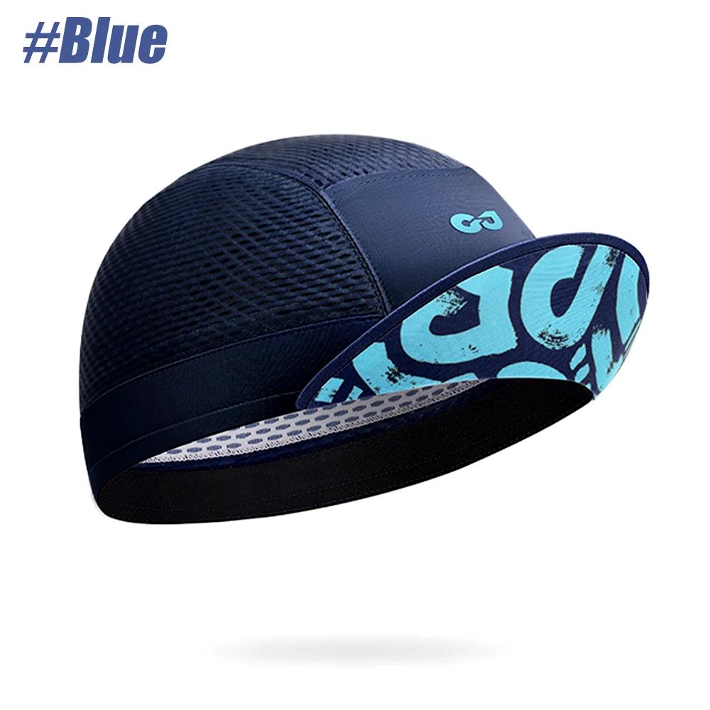

Легкая велосипедная кепка с защитой от ультрафиолета для женщин и мужчин, кепка для бега под шлемом, охлаждающая кепка с потоотводящей солнцезащитной шапкой синий