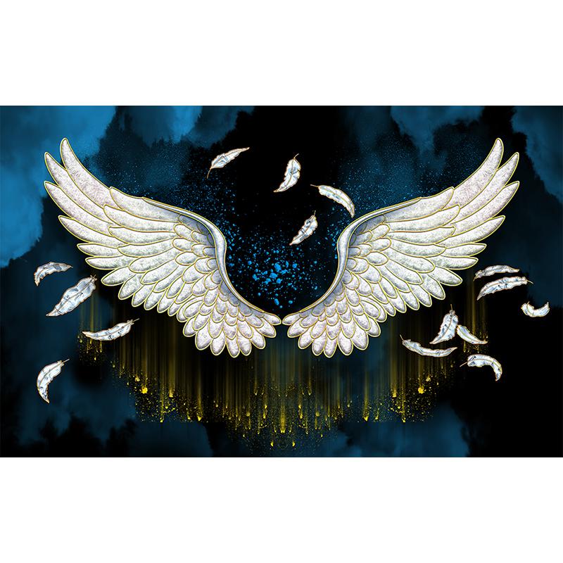 3D Mural Wallpaper European Angel Wings Oil Painting 3D Background Wall Decoration Living Room Bedroom Home Home Frescoes