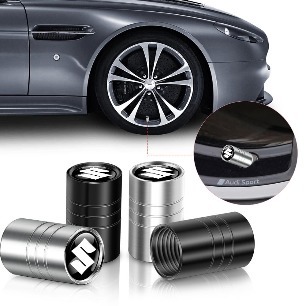 4Pcs Car Wheel Tire Valve Caps Protection Cover Auto Accessories For Suzuki Swift Sport Vitara Jimny Alto Splash Wagon Baleno