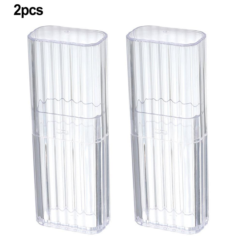 

Accessories Storage Box Small Sorting Organizer 2Pcs 3.4*2.1*10.4cm Band-aid Cotton Swabs PP Plastic Transparent белый