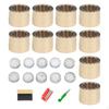 10Pcs Billiard Cue Stick Ferrules Pool Accessories Copper Hoops Dia 10mm