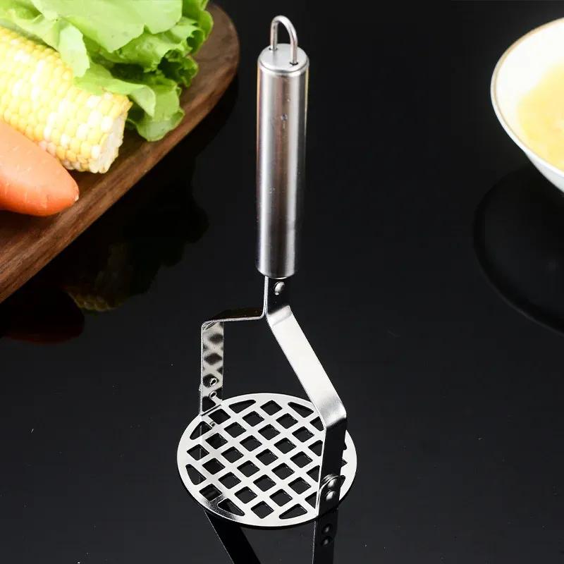 Stainless Steel Potato Masher Kitchen Pumpkin Garlic Vegetable Fruit Easy Mud Press Grinder Food Crusher Kitchenware Home Gadget