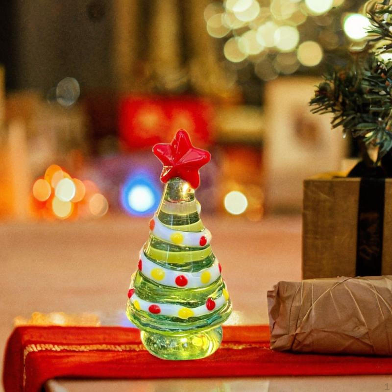 

Mini Christmas Tree Statue Resin Sculpture Art Crafts Decorative Adornment Desktop Ornament Xmas H