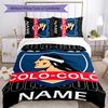 3pcs Football4 Cover Set - Personalized Name, HD Printed Bedding with 1 Cover and 2 Pillowcases - Perfect for Home Decor, Easy Care