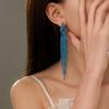Pendientes de Borla de Diamantes Completos Brillantes de Lujo DINGKA para Mujer - Joyería de Tachuelas de Personalidad Exagerada