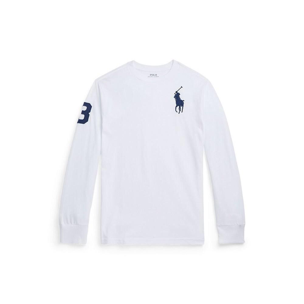 

Детская футболка Polo Ralph Lauren Kids Ss23 с вышивкой логотипа, круглым вырезом и длинным рукавом, детские топы, белая 323853891-009