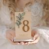 Sage Green Wooden Table Number Cards, Modern Wedding Table Numbers, Forest-Style Wedding Decor Table Signs