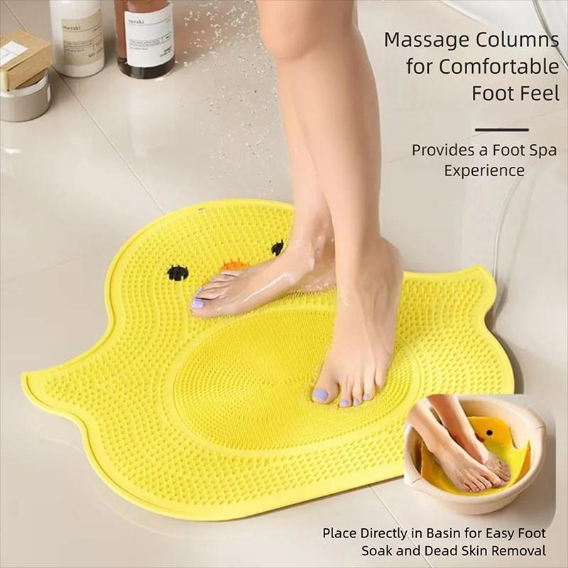 Silicone Foot And Back Scrubber Non-Slip Dirt Dead Skin Removal Massage Pad Brush Suction Cup Exfoliating Bath Pad Bathroom