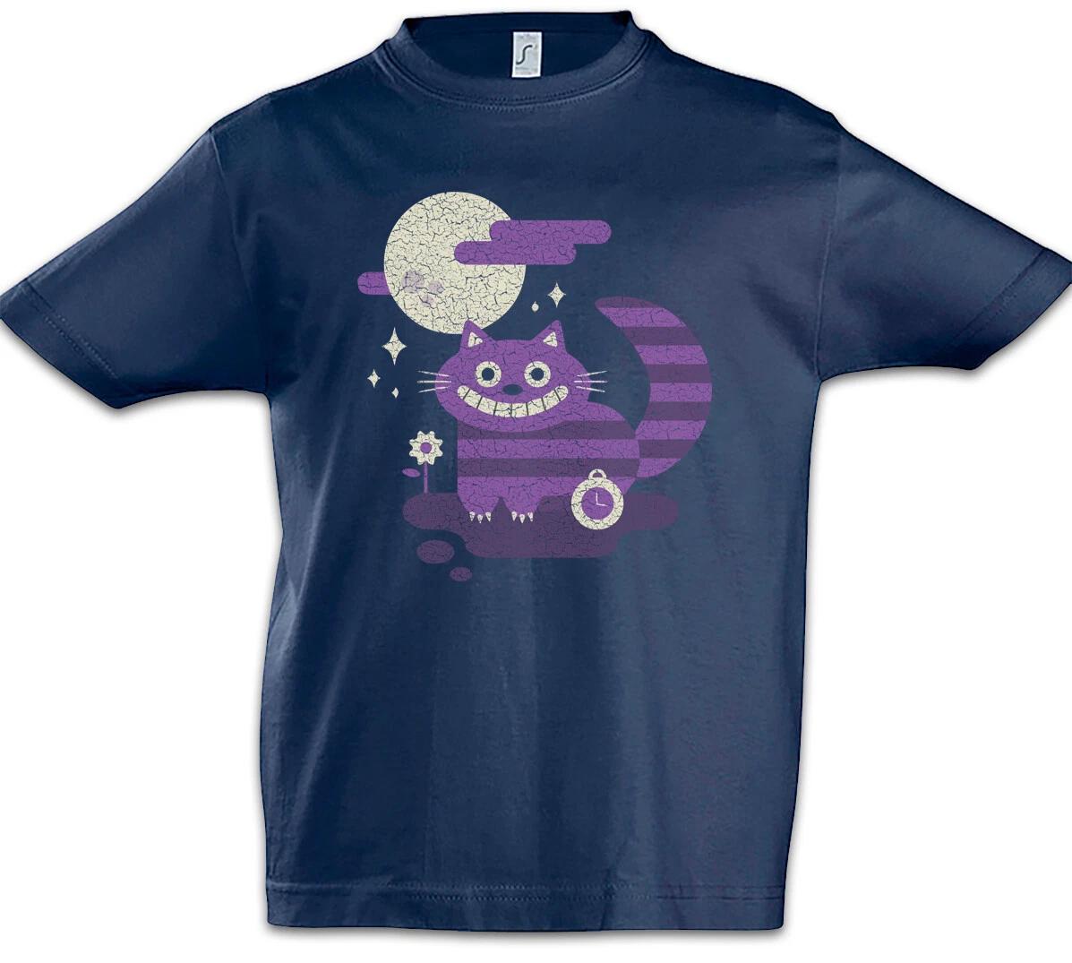 Cheshire Cat Kids Boys T-Shirt Alice in Fun in Cheshire Cat Wonderland- 100